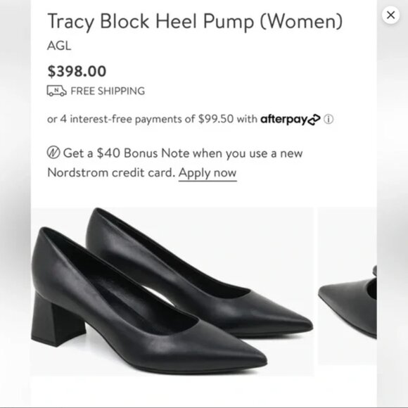 NEW AGL Tracy block heel pumps leather classic - Picture 5 of 8